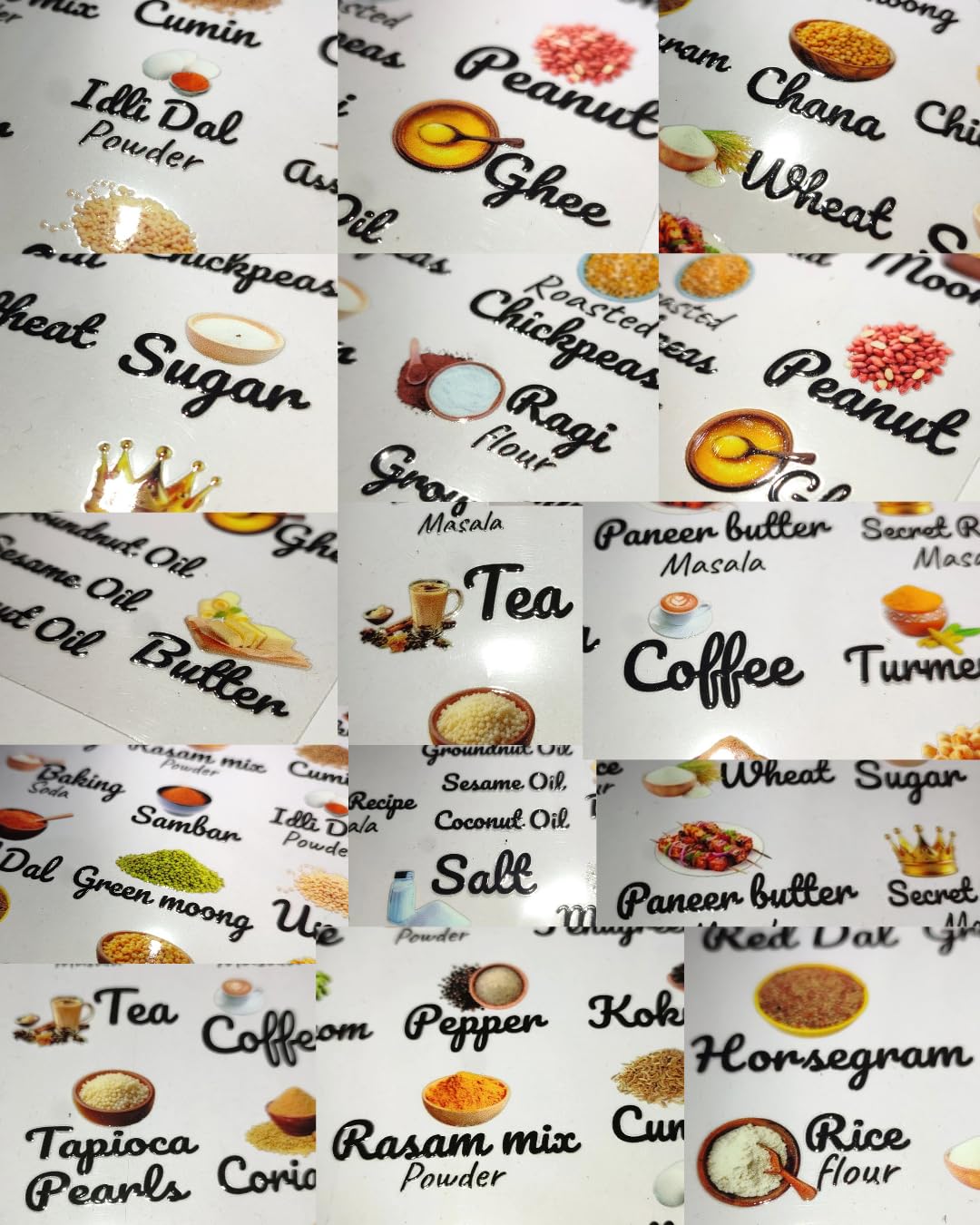 SpiceTag - Kitchen Spice Jar Label Stickers