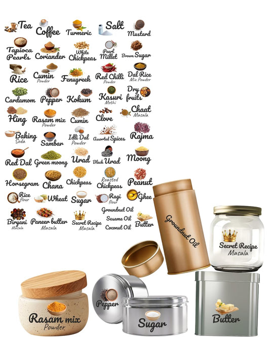 SpiceTag - Kitchen Spice Jar Label Stickers