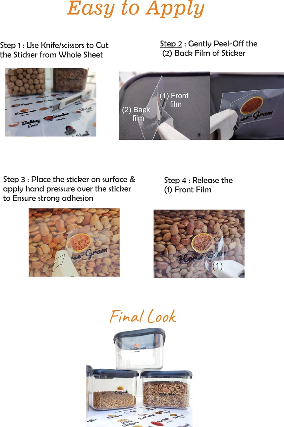 SpiceTag - Kitchen Spice Jar Label Stickers