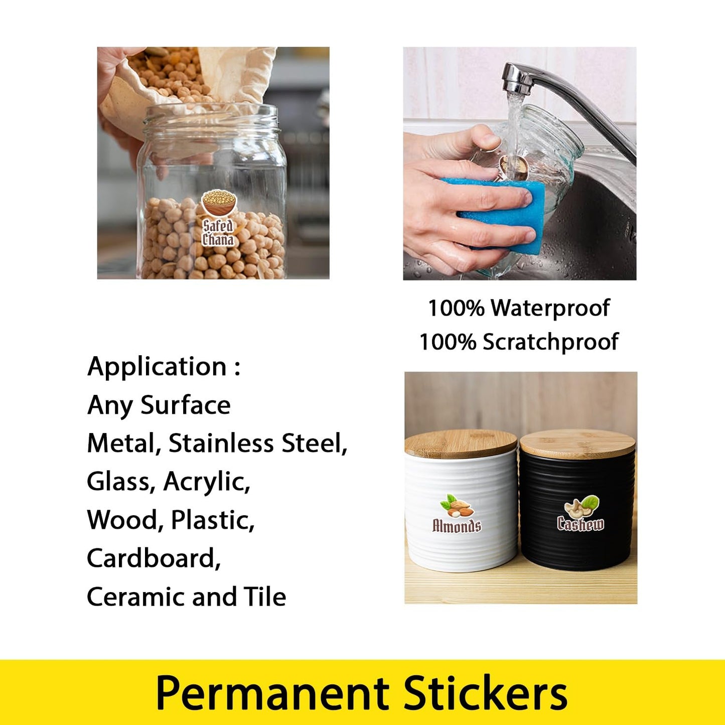 SpiceTag - Kitchen Spice Jar Label Stickers