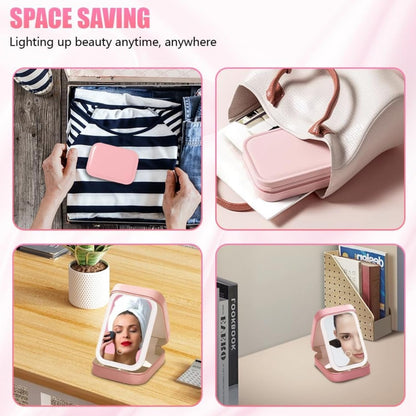 GlowCase Jewelry/Makeup Box with LED Mirror (White)