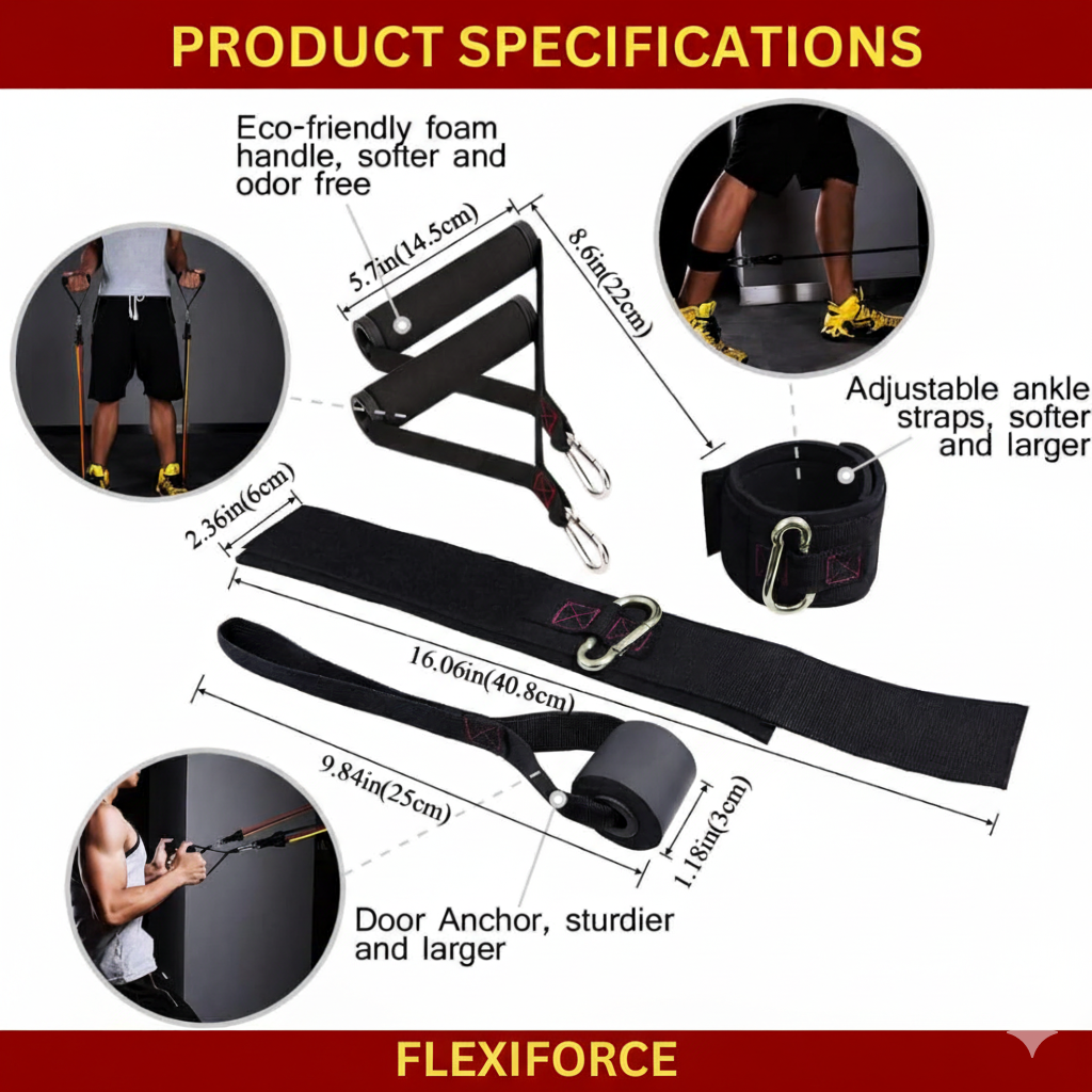 FlexiForce Resistance Bands For Workout (Set of 11)