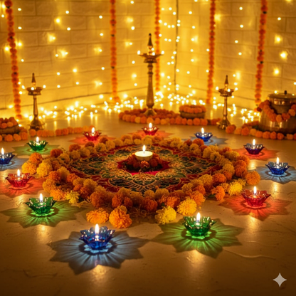 AquaGlow Diwali Diyas (Pack Of 24)