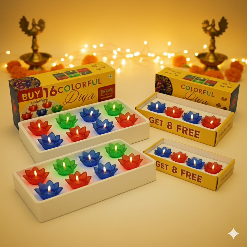 AquaGlow Diwali Diyas (Pack Of 24)