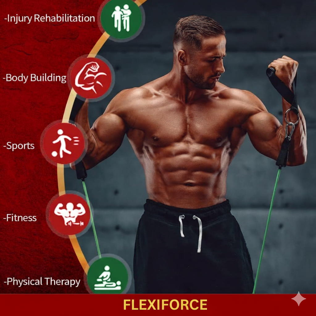 FlexiForce Resistance Bands For Workout (Set of 11)