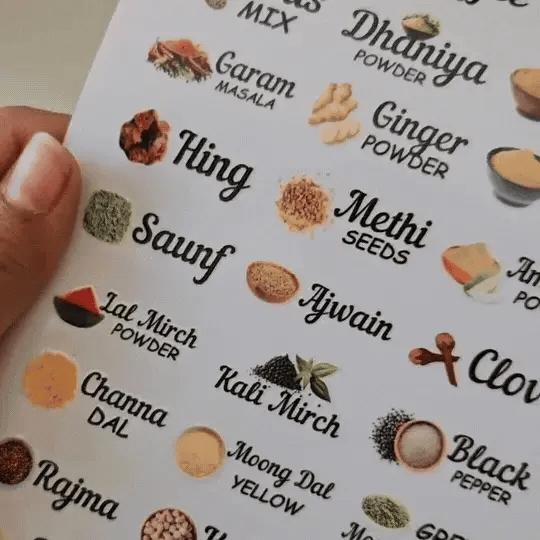 SpiceTag - Kitchen Spice Jar Label Stickers