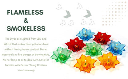 AquaGlow Diwali Diyas (Pack Of 24)